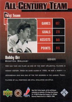 1999-00 Upper Deck Century Legends - All Century Team #AC4 Bobby Orr Back