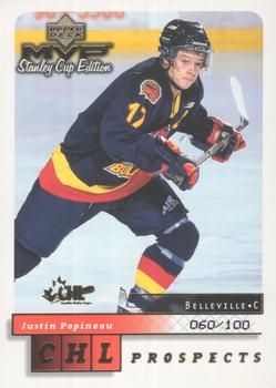 1999-00 Upper Deck MVP Stanley Cup Edition - Gold Script #216 Justin Papineau Front