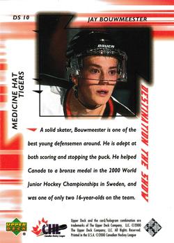 1999-00 Upper Deck Prospects - Destination the Show #DS10 Jay Bouwmeester Back