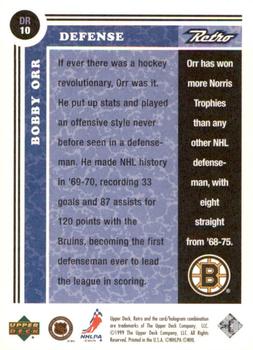 1999-00 Upper Deck Retro - Distant Replay #DR10 Bobby Orr Back