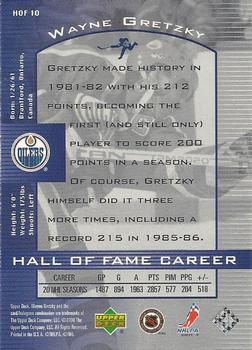 1999-00 Upper Deck Wayne Gretzky - Hall of Fame Career #HOF10 Wayne Gretzky Back
