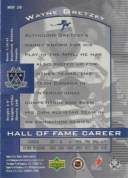 1999-00 Upper Deck Wayne Gretzky - Hall of Fame Career #HOF20 Wayne Gretzky Back