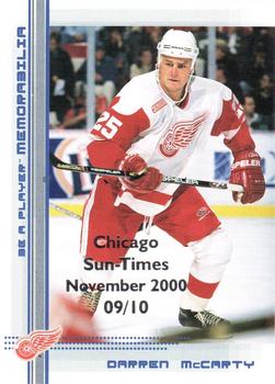 2000-01 Be a Player Memorabilia - Chicago Sun-Times Sapphire #275 Darren McCarty Front
