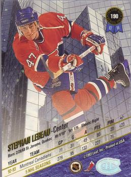 1993-94 Leaf #190 Stephan Lebeau Back