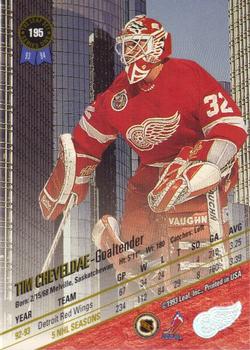 1993-94 Leaf #195 Tim Cheveldae Back