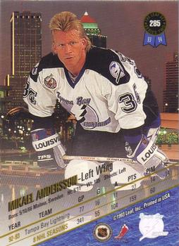 1993-94 Leaf #285 Mikael Andersson Back
