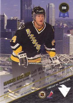 1993-94 Leaf #289 Markus Naslund Back