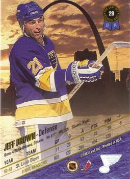 1993-94 Leaf #29 Jeff Brown Back