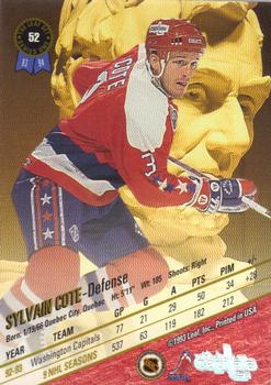 1993-94 Leaf #52 Sylvain Cote Back