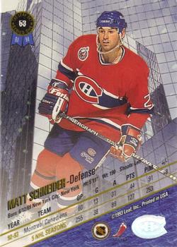 1993-94 Leaf #53 Mathieu Schneider Back