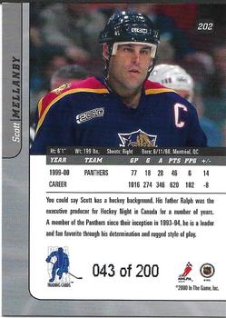 2000-01 Be a Player Signature Series - Ruby #202 Scott Mellanby Back
