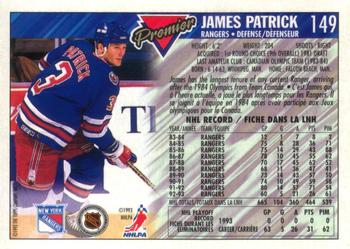 1993-94 O-Pee-Chee Premier #149 James Patrick Back