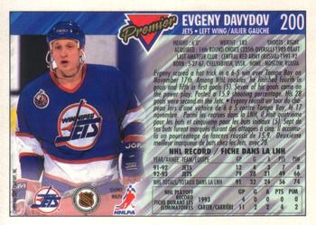 1993-94 O-Pee-Chee Premier #200 Evgeny Davydov Back