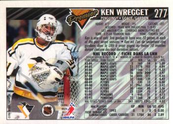 1993-94 O-Pee-Chee Premier #277 Ken Wregget Back