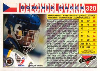 1993-94 O-Pee-Chee Premier #320 Dominik Hasek Back