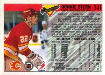 1993-94 O-Pee-Chee Premier #341 Ronnie Stern Back