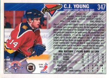 1993-94 O-Pee-Chee Premier #347 C.J. Young Back