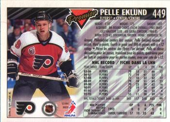 1993-94 O-Pee-Chee Premier #449 Pelle Eklund Back