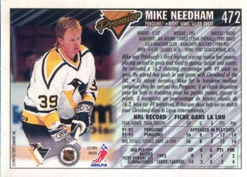 1993-94 O-Pee-Chee Premier #472 Mike Needham Back