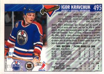 1993-94 O-Pee-Chee Premier #495 Igor Kravchuk Back