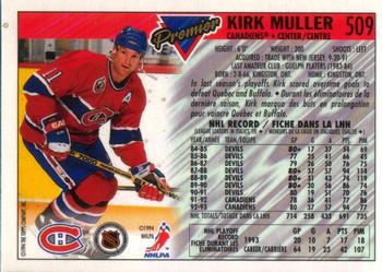 1993-94 O-Pee-Chee Premier #509 Kirk Muller Back