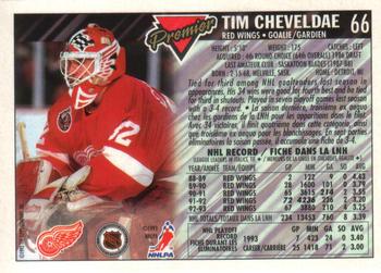 1993-94 O-Pee-Chee Premier #66 Tim Cheveldae Back