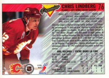 1993-94 O-Pee-Chee Premier #76 Chris Lindberg Back