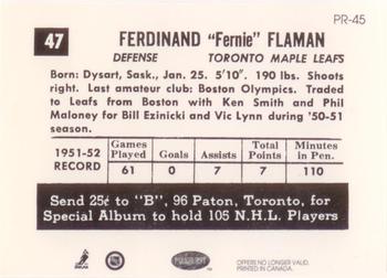 1993-94 Parkhurst - Parkie Reprints #PR-45 Ferny Flaman Back