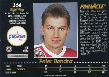 1993-94 Pinnacle #164 Peter Bondra Back