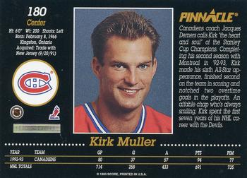 1993-94 Pinnacle #180 Kirk Muller Back