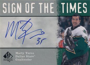 2000-01 SP Authentic - Sign of the Times #MT Marty Turco Front