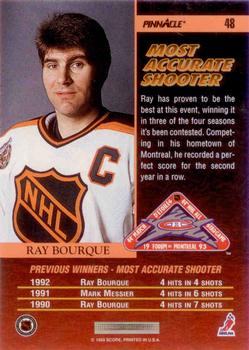 1993-94 Score - Pinnacle All-Stars U.S. #48 Ray Bourque Back