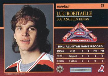 1993-94 Score - Pinnacle All-Stars U.S. #37 Luc Robitaille Back