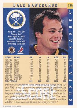 1993-94 Score #159 Dale Hawerchuk Back