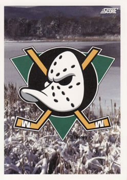 1993-94 Score #488 Mighty Ducks of Anaheim Logo Front