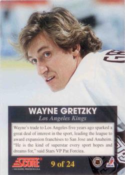 1993-94 Score - The Franchise #9 Wayne Gretzky Back