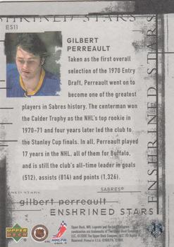 2000-01 Upper Deck Legends - Enshrined Stars #ES11 Gilbert Perreault Back