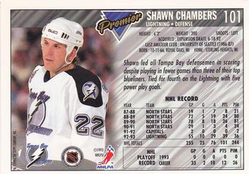 1993-94 Topps Premier #101 Shawn Chambers Back