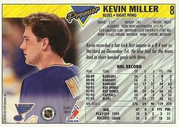 1993-94 Topps Premier #8 Kevin Miller Back
