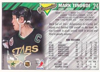 1993-94 Topps Premier #24 Mark Tinordi Back