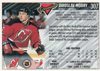 1993-94 Topps Premier #307 Jaroslav Modry Back