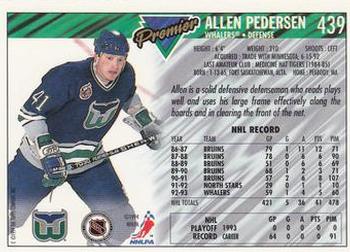 1993-94 Topps Premier #439 Allen Pedersen Back