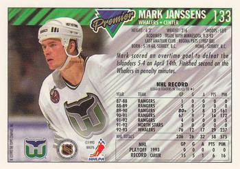 1993-94 Topps Premier #133 Mark Janssens Back