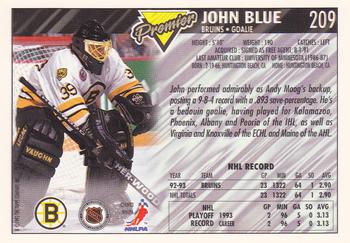 1993-94 Topps Premier #209 John Blue Back