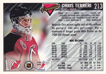 1993-94 Topps Premier #213 Chris Terreri Back