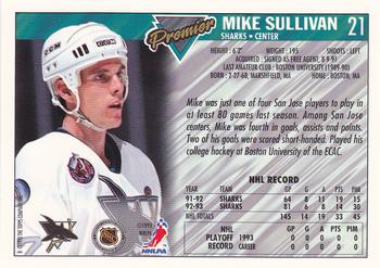 1993-94 Topps Premier #21 Mike Sullivan Back