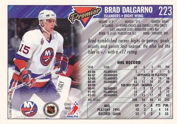 1993-94 Topps Premier #223 Brad Dalgarno Back