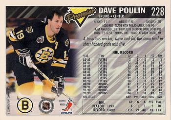 1993-94 Topps Premier #228 Dave Poulin Back