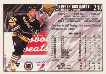 1993-94 Topps Premier #248 Peter Taglianetti Back