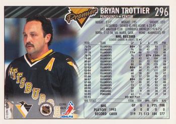 1993-94 Topps Premier #296 Bryan Trottier Back
